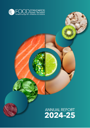 Image of FSANZ's 2024-25 Annual Report front cover