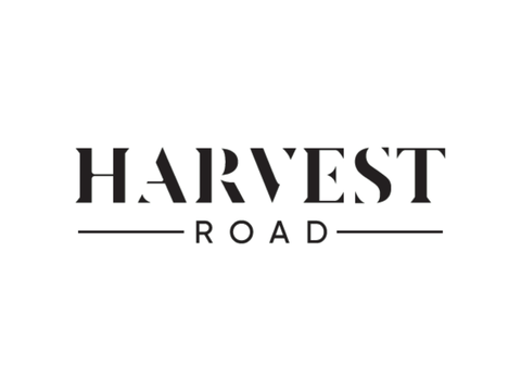 Harvest Road logo [black text on white background]