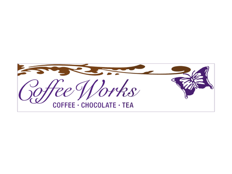 Chocolate bars in clear packaging labelled with Coffee Works