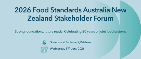 2026 Food Standards Australia New Zealand Stakeholder Forum banner