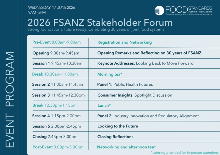 An image of the stakeholder forum program