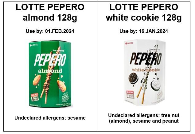 Shin Mi (Brisbane) Pty Ltd LOTTE PEPERO almond and white cookie 128g