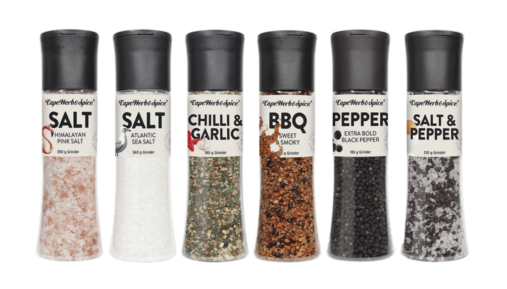 REX IMPORTS AUSTRALIA PTY LTD - Cape Herb & Spice Grinders, various weights