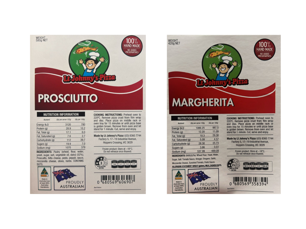 Lt Johnny's and Caterina's Pizza & Gourmet Food - Margherita and Prosc...