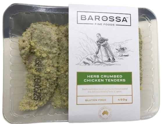 Barossa Fine Foods - Herb Crumbed Chicken Tenders 450g
