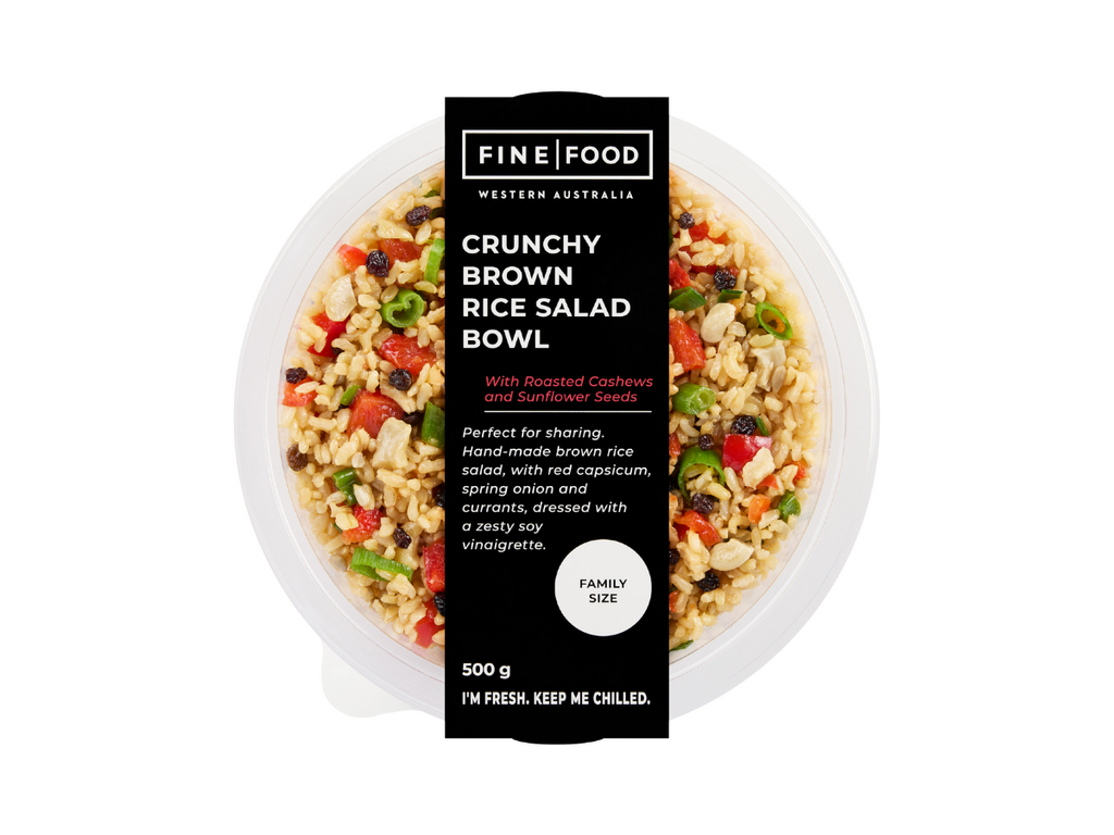 Fine Food WA - Crunchy Brown Rice Salad Bowl 500g
