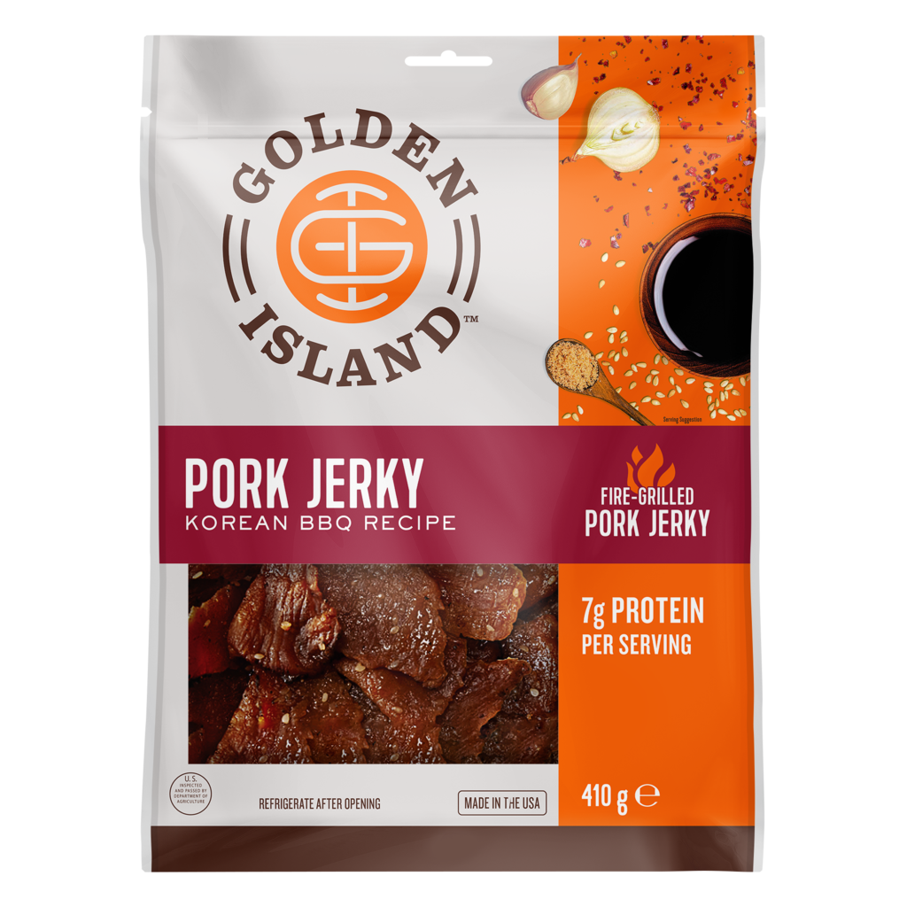 Link Foods Australia Pty Ltd - Golden Island Pork Jerky Korean BBQ Recipe 410g