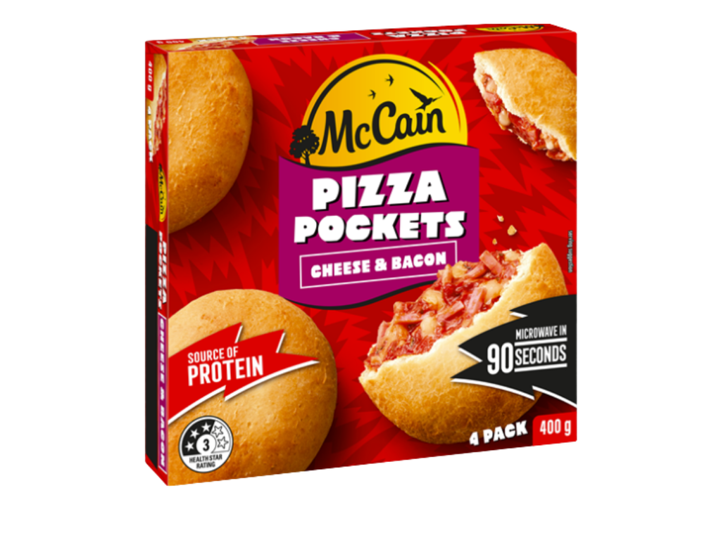 MCCAIN FOODS (AUST) PTY LTD - McCain Cheese & Bacon Pizza Pockets 400g