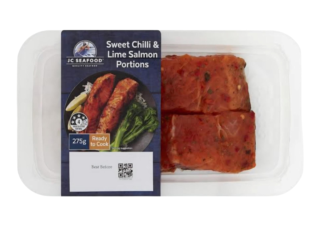 JC Seafood Sweet Chilli & Lime Salmon Portions - 275g
