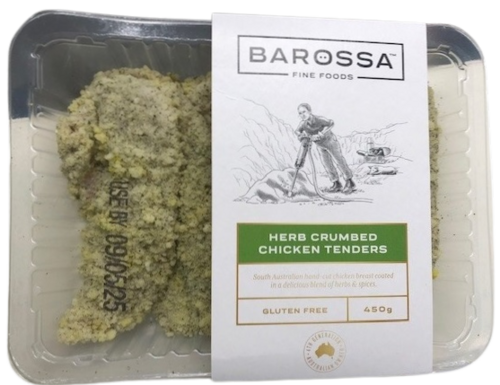 Barossa Fine Foods - Herb Crumbed Chicken Tenders 450g